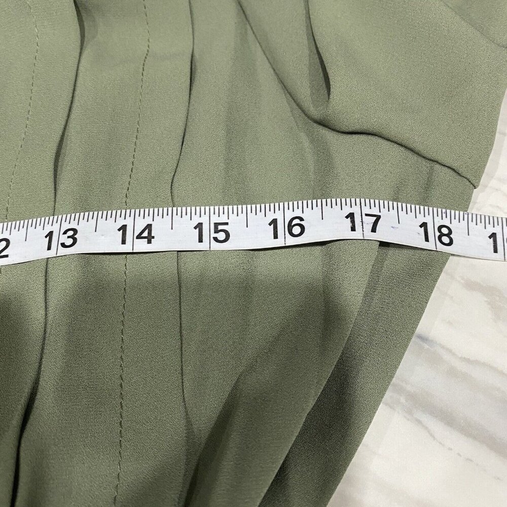Nanette Lepore Shirt Dress Collared Puff Sleeve Pleated Tie Waist Size 14 NWT - Picture 7 of 11